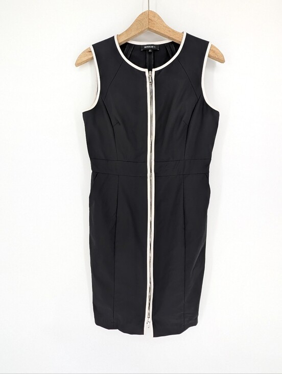 Lafayette 148 New York Dresses & Skirts - LAFAYETTE 148 New York Sleeveless Zip Front Sheath Dress Black White 8 Office